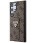 Guess Case for Samsung Galaxy S24 Ultra - Guess Grip Stand 4G Triangle Triangle Strass (GUHCS24LPGS4TDW) - Brown 3666339241445 έως 12 άτοκες Δόσεις