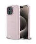 Guess Case for iPhone 15 Pro Max - Guess Grained Gold Ring MagSafe (GUHMP15XPGHSMMP) - Pink 3666339303945 έως 12 άτοκες Δόσεις