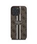 Guess Case for iPhone 16 Pro Max - Guess Hardcase 4G Printed Stripes MagSafe (GUHMP16XP4RPSW) - Brown 3666339342159 έως 12 άτοκες Δόσεις