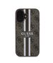 Guess Case for iPhone 16 - Guess Hardcase 4G Printed Stripes MagSafe (GUHMP16SP4RPSW) - Brown 3666339342128 έως 12 άτοκες Δόσεις