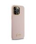 Guess Case for iPhone 15 Pro - Guess Silicone Script Metal Metal Logo & Frame (GUHCP15LSMBSLP) - Light Pink 3666339149208 έως 12 άτοκες Δόσεις