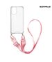 Θήκη Σιλικόνης με Strap Sonique Armor Clear Realme C67 4G Ροζ 5210312041249