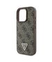 Guess Case for iPhone 16 Pro - Guess Leather Metal Logo Metal Logo Strass Crossbody (GUHCP16LP4TDSCPW) - Brown 3666339328665 έως 12 άτοκες Δόσεις