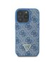 Guess Case for iPhone 16 Pro - Guess Leather Metal Logo Metal Logo Strass Crossbody (GUHCP16LP4TDSCPB) - Blue 3666339328702 έως 12 άτοκες Δόσεις