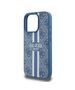 Guess Case for iPhone 16 Pro - Guess Hardcase 4G Printed Stripes MagSafe (GUHMP16LP4RPSB) - Blue 3666339345426 έως 12 άτοκες Δόσεις