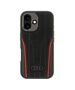 Original Case IPHONE 16 Audi Genuine Leather MagSafe Hardcase (AU-TPUPCMIP16-R8/D3-RD) black & red 6955250228459