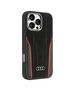 Original Case IPHONE 16 PRO MAX Audi Genuine Leather MagSafe Hardcase (AU-TPUPCMIP16PM-R8/D3-RD) black & red 6955250228473