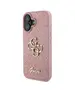 Guess Guess GUHCP16SHG4SGP iPhone 16 6.1" różowy/pink hardcase Fixed Glitter Big 4G