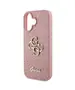 Guess Guess GUHCP16SHG4SGP iPhone 16 6.1" różowy/pink hardcase Fixed Glitter Big 4G