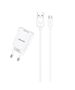 Wall Charger 2.1A + Cable 1m USB - Micro USB Usams T21 Fast Charging T21OCMC01 white 6958444969923