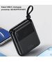 USAMS Powerbank PB69 10000mAh 22.5W QC3.0+PD Fast Charge Digital Display black/black 10KCD18601 (US-CD186) 6958444902340