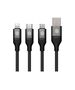 3in1 cable 4.4A 1.5m USB - Micro USB + USB-C + Lightning Nillkin Data Cable Swift Pro black 6902048277076