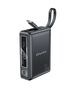 AWEI PowerBank with built-in cable P87K 10000mAh black/black 30W 6954284008624