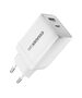 Essager Wall charger Essager ECT45W-LJB02-Z GaN 45W C+A (white) 070125  ECT45W-LJB02-Z έως και 12 άτοκες δόσεις 6971958732685