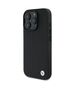 Original Case IPHONE 16 PRO BMW Hardcase Signature Leather Diamond Metal Logo MagSafe (BMHMP16L23RDDK) black 3666339323226