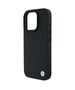 Original Case IPHONE 16 PRO BMW Hardcase Signature Leather Diamond Metal Logo MagSafe (BMHMP16L23RDDK) black 3666339323226