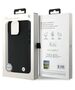 Original Case IPHONE 16 PRO BMW Hardcase Signature Leather Diamond Metal Logo MagSafe (BMHMP16L23RDDK) black 3666339323226