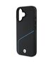 Original Case IPHONE 16 BMW Hardcase Signature Leather Textured & Line MagSafe (BMHMP16S23RDCLK) black 3666339323288