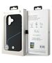 Original Case IPHONE 16 BMW Hardcase Signature Leather Textured & Line MagSafe (BMHMP16S23RDCLK) black 3666339323288