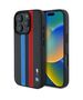 Original Case IPHONE 16 PRO MAX BMW Hardcase M Perforated Tricolor Printed Stripes MagSafe (BMHMP16X23PUPTK) black 3666339324155