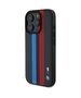 Original Case IPHONE 16 PRO MAX BMW Hardcase M Perforated Tricolor Printed Stripes MagSafe (BMHMP16X23PUPTK) black 3666339324155