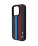 Original Case IPHONE 16 PRO MAX BMW Hardcase M Perforated Tricolor Printed Stripes MagSafe (BMHMP16X23PUPTK) black 3666339324155