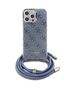 Original Case IPHONE 16 PRO Guess Hardcase Crossbody Cord 4G Print (GUHCP16LHC4SEB) blue 3666339344351