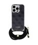 Original Case IPHONE 16 PRO Guess Hardcase Crossbody Cord 4G Print (GUHCP16LHC4SEK) black 3666339345143