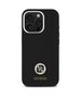 Original Case IPHONE 16 PRO Guess Hardcase Silicone Logo Strass 4G (GUHCP16LM4DGPK) black 3666339328788