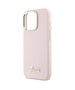 Original Case IPHONE 16 PRO Guess Hardcase Silicone Script Metal Logo & Frame (GUHCP16LSMBSLP) pink 3666339344276