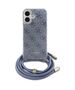 Original Case IPHONE 16 Guess Hardcase Crossbody Cord 4G Print (GUHCP16SHC4SEB) blue 3666339344337