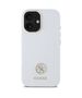 Original Case IPHONE 16 Guess Hardcase Silicone Logo Strass 4G (GUHCP16SM4DGPH) white 3666339328849