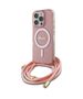 Original Case IPHONE 16 PRO Guess Hardcase Crossbody Cord Script MagSafe (GUHMP16LHCTSGNSP) pink 3666339345907