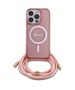 Original Case IPHONE 16 PRO Guess Hardcase Crossbody Cord Script MagSafe (GUHMP16LHCTSGNSP) pink 3666339345907