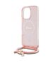 Original Case IPHONE 16 PRO Guess Hardcase Crossbody Cord Script MagSafe (GUHMP16LHCTSGNSP) pink 3666339345907