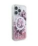 Original Case IPHONE 16 PRO Guess Hardcase Liquid Glitter Flower MagSafe (GUHMP16LLFMWTP) pink 3666339309527