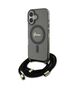 Original Case IPHONE 16 Guess Hardcase Crossbody Cord Script MagSafe (GUHMP16SHCTSGNSK) black 3666339345648