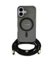 Original Case IPHONE 16 Guess Hardcase Crossbody Cord Script MagSafe (GUHMP16SHCTSGNSK) black 3666339345648