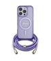 Original Case IPHONE 16 PRO MAX Guess Hardcase Crossbody Cord Script MagSafe (GUHMP16XHCTSGNSU) purple 3666339345877