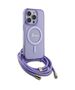 Original Case IPHONE 16 PRO MAX Guess Hardcase Crossbody Cord Script MagSafe (GUHMP16XHCTSGNSU) purple 3666339345877