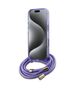 Original Case IPHONE 16 PRO MAX Guess Hardcase Crossbody Cord Script MagSafe (GUHMP16XHCTSGNSU) purple 3666339345877