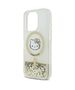 Original Case IPHONE 16 PRO Hello Kitty Hardcase Liquid Glitter Fever MagSafe (HKHMP16LLGDIH) gold & white 3666339322328