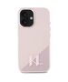 Original Case IPHONE 16 Karl Lagerfeld Hardcase Silicone Shadow Metal Initial MagSafe (KLHMP16SSCMKMPCP) pink 3666339317966