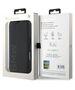 Original Case IPHONE 16 BMW Bookcase Signature Leather Wordmark (BMBKP16S23RMRLK) black 3666339364526