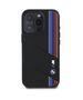 Original Case IPHONE 16 PRO BMW Hardcase Silicone Cut Tricolor Lines MagSafe (BMHMP16L23SCUK) black 3666339325145