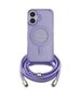 Original Case IPHONE 16 Guess Hardcase Crossbody Cord Script MagSafe (GUHMP16SHCTSGNSU) purple 3666339345846