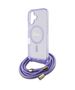 Original Case IPHONE 16 Guess Hardcase Crossbody Cord Script MagSafe (GUHMP16SHCTSGNSU) purple 3666339345846