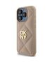 Original Case IPHONE 15 PRO DKNY Quilted Stack Logo (DKHCP15LPQDSLE) beige 3666339261115