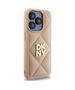 Original Case IPHONE 15 PRO DKNY Quilted Stack Logo (DKHCP15LPQDSLE) beige 3666339261115