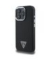 Original Case IPHONE 16 PRO MAX Guess Hardcase Grained Triangle MagSafe (GUHMP16XPGTSPSK) black 3666339302337